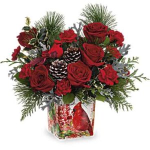 Teleflora's Cardinal Cheer Bouquet